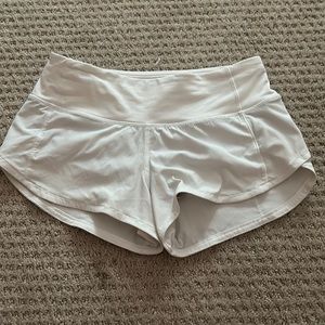 white lululemon speed ups, size 0